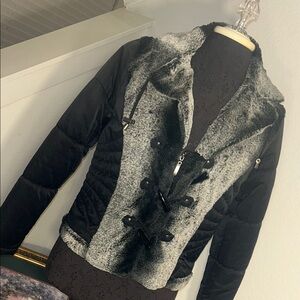 Black and Gray Women's Puffer Jacket